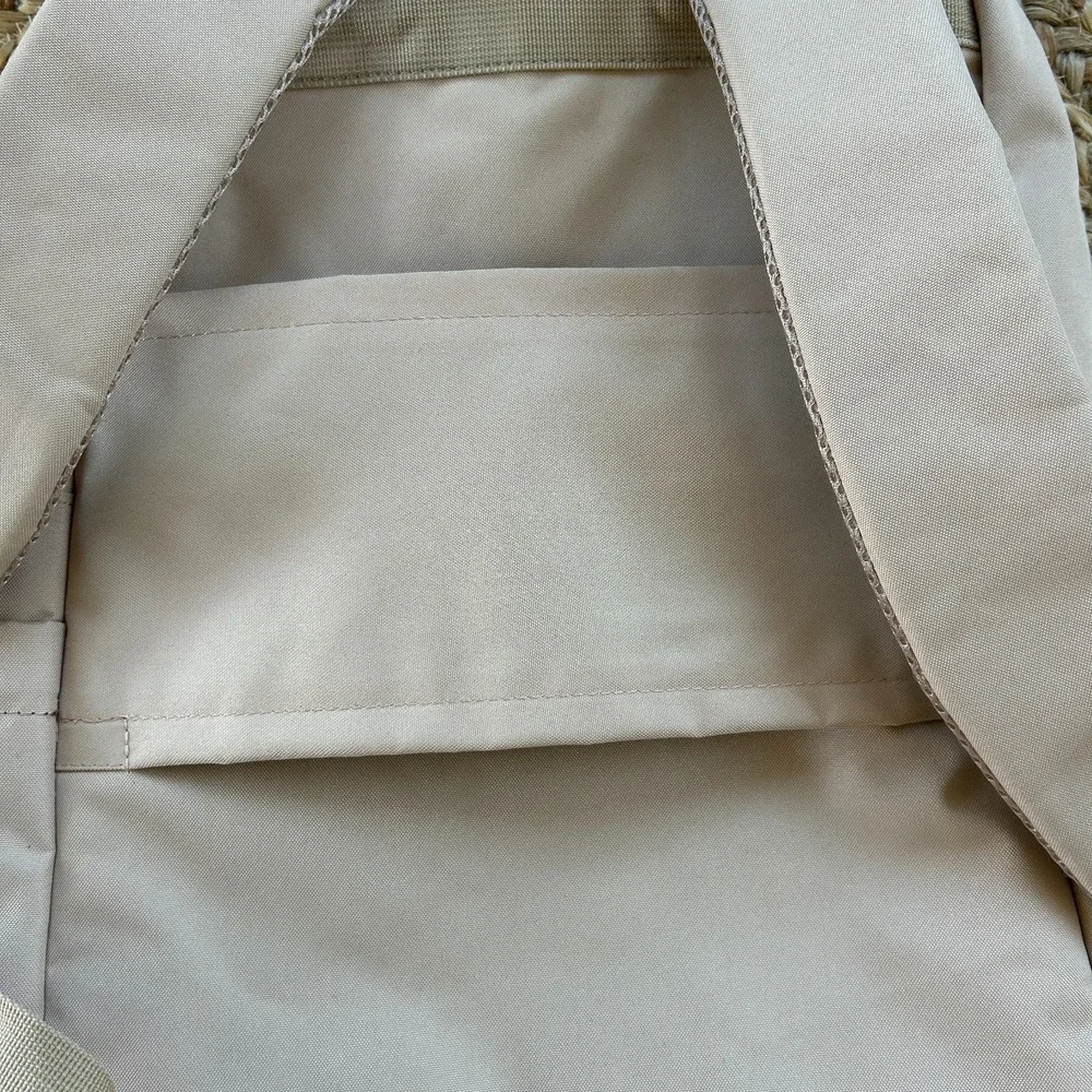Lucky Brand Laptop Backback‎ Tan Beige Zipper Luggage Strap - Picture 5 of 7